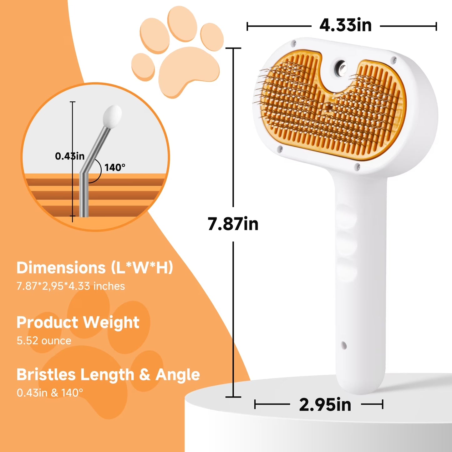 Ultimate 3-In-1 Pet Steam Brush Set - Grooming Comb, Defur Tool & Water-Assisted Hair Removal for Dogs & Cats!