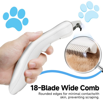 Ultimate 3-In-1 Pet Steam Brush Set - Grooming Comb, Defur Tool & Water-Assisted Hair Removal for Dogs & Cats!